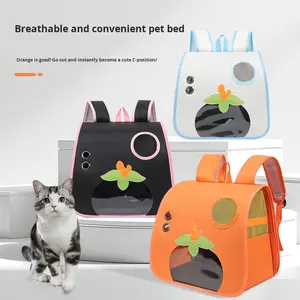 Büyük kapasiteli turuncu Pet kedi taşıyıcı yaratıcı uzay kapsülü tasarım el sırt çantası köpekler için görünür kedi taşıyıcı - Product Image 5