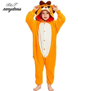 批发狮子角色扮演儿童睡衣万圣节动物服装儿童男孩