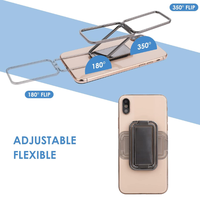 Ayarlanabilir katlanabilir çok açılı el kavrama dağı Metal çift halka telefon standı parmak Kickstand araba manyetik cep telefon tutucu