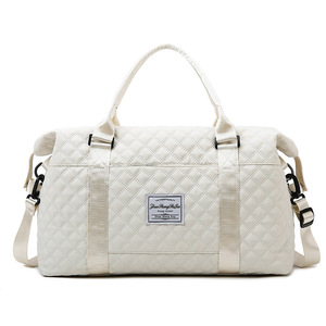 Borsa Tote Unisex Casual Trapuntata Grande Capacità Impermeabile Borsa da Viaggio Moda Tessuto <span class=keywords><strong>Oxford</strong></span> con Cerniera per Studenti Universitari Sport - Product Image 1