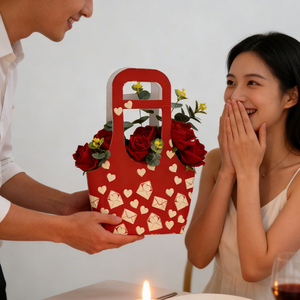 Bolsas de Regalo para el Día de San Valentín INUNION, Bolsas de Papel para <span class=keywords><strong>Floristería</strong></span>, Bolsas de Compras para Arreglos Florales - Product Image 5
