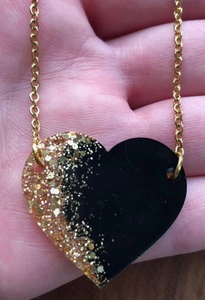 Collier tendance en résine fait main pour femme, style indien, noir, élégant et durable - Product Image 2