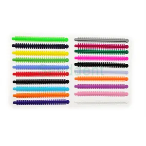 48 Colors Plastic Dental Orthodontic Elastic Long Type Ligature Tie