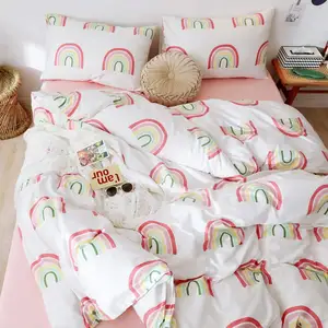 Hotsale Rainbow 100% Cotton Bedding Kids Comforter for Sleeping with Duck down