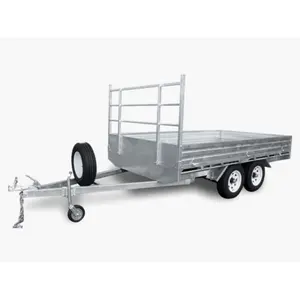 Factory manufacture 8x7 Utility low bed Flatbed Truck Trailer for transportation of wood