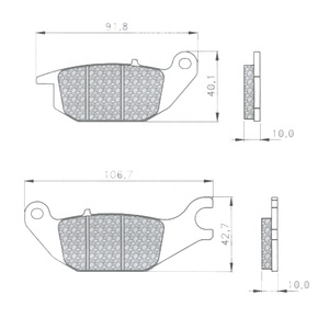 Pastilla de freno para motocicleta, piezas de alta calidad para HERO <span class=keywords><strong>HONDA</strong></span> <span class=keywords><strong>CBR125R</strong></span> SUZUKI STEP125 YAMAHA YZF R15 - Product Image 1