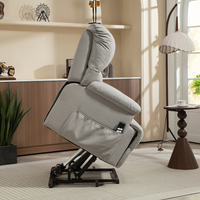 Fauteuil inclinable Okin surdimensionné à prix d'usine, en tissu de qualité, avec fonction de relaxation complète et alimentation électrique
