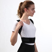 Correcteur de posture en maille réglable/soutien de la clavicule/ceinture de renfort du haut du dos pour adultes unisexes