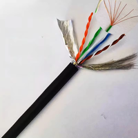 Câble réseau personnalisé résistant à l'huile et aux hautes températures, 4/8 conducteurs STP FEP, paire torsadée torsadée 100/120/180/200 ° C Haute Température