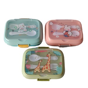 Kawaii erkek kız 700ml sızdırmaz <span class=keywords><strong>2</strong></span> bölme bento in bento yemek kabı çocuk okul yemek kabı ve su şişesi seti - Product Image 4