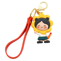 Porte-clés en silicone souple personnalisé avec logo 2D 3D, porte-clés en caoutchouc souple, porte-clés mignon en PVC, porte-clés de dessin animé pour la promotion