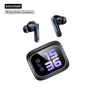 TY001 Écouteurs intra-auriculaires double oreille avec ANC, microphone, affichage numérique, étanchéité IPX5, faible latence et amplification des basses - Product Image 1