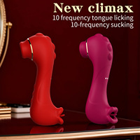 Vibrator für Frauen mit Saugfunktion und Zungenlecken, Magnetischer USB-Aufladbarer Wasserdichter G-Punkt-Stimulator für Orgasmen und Masturbation