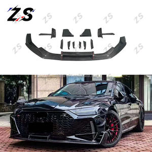 ZS pour Audi <span class=keywords><strong>A7</strong></span> C8 voiture pare-chocs avant lèvre mise à niveau RS7 Style <span class=keywords><strong>ABT</strong></span> fibre de carbone pare-chocs avant Kits de carrosserie pour Audi <span class=keywords><strong>A7</strong></span> C8 2019-2024 - Product Image 3