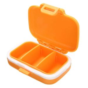 กล่องยาแคปซูลพลาสติกคุณภาพสูง 3 ช่อง กล่องเก็บของพลาสติก กล่องยาแบบพกพา - Product Image 3