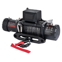 Elektrische Seilwinde mit Timer, 3-stufiger Planetengetriebe-Antrieb, 12V 24V, für Overland-Anwendungen, Anhängerrettung, Outdoor-Einsatz, Stahlseil, 13500LBS für SUV und PKW