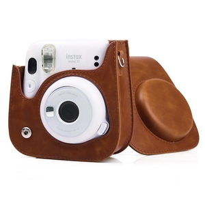 Sac en cuir pour appareil photo rétro complet avec sangle pour FUJIFILM <span class=keywords><strong>Instax</strong></span> mini 11 (marron) - Product Image 5