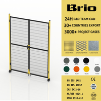 Porte battante Brio pour clôture de protection de machine, cage de protection métallique revêtue avec service de modélisation 3D