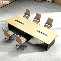 Table de réunion de petite taille pour 6 personnes JIUSHUN, mobilier de bureau, table de réunion d'équipe moderne, table de conférence personnalisée