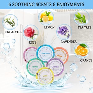 Tablettes de Douche Relaxantes Anti-Stress pour Spa à Domicile, Vente en Gros Marque Privée, Vapeur de Douche au Sel Marin et Agrumes, Cadeau Eucalyptus - Product Image 3