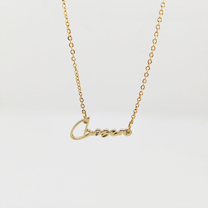 316L choisi lettre collier amour cadeau adoption cadeau affirmation bijoux affirmation mots baptême cadeau chrétien bijoux - Product Image 4