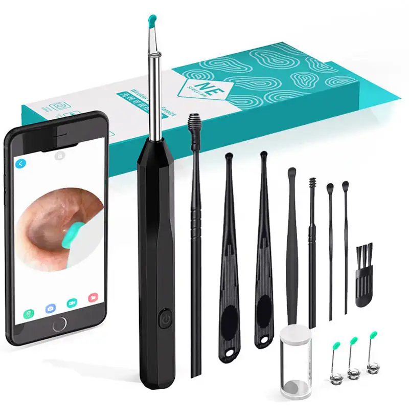 Home Use Portable Wifi Otoscope Camera Ear Wax Remover Intelligent Electric Visual Ear Cleaner Ear Wax Cleaner