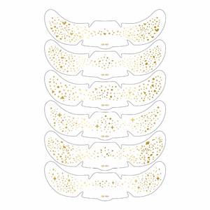Autocollants pour le visage effet métallique argenté et doré, imperméables, motifs étoiles, papillons, paillettes, taches, patchs de tatouage - Product Image 4