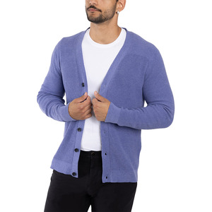 Cardigan décontracté uni personnalisé pour homme, pull tricoté à manches longues, cardigan ouvert sur le devant, vêtement d'extérieur d'hiver, vente en gros - Product Image 4