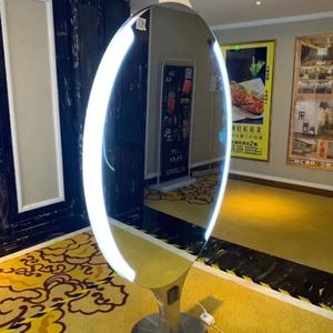 Modern Golden Fashion Salon Chair with <b>LED</b> Mirror Station Cabinet Durable Metal Package Design - Product Image 5