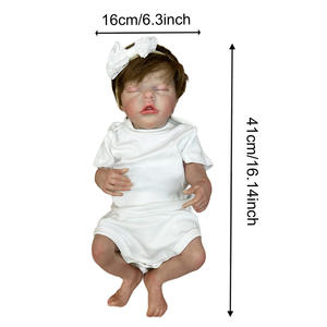 Poupées de bébé reborn en silicone réalistes de 40 cm, poupées de bébé reborn en silicone réalistes comme la vraie vie - Product Image 2