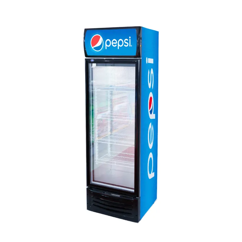 Réfrigérateur à boisson pepps portable, avec porte en verre simple, écran vertical, pour boissons