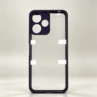 Casing Redmi 12 Focus Akrilik + TPU Transparan, Hybrid Hard Back Soft Frame, Cocok untuk Berbagai Model, 4 Pilihan Warna, Suplai Grosir