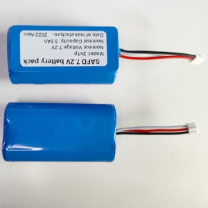 แบตเตอรี่สำรองน้ำหนักเบา 2s2p ความจุ 8.8ah 6000mah 5200mah 6600mah 7.4V 7.2V Li-ion 18650 ชนิดลิเธียม - Product Image 3