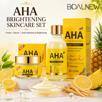 Sérum éclaircissant pour la peau et les taches brunes OEM AHA, lotion blanchissante SPF60 PA++ Protection UVA & UVB, crème éclaircissante pour le visage rajeunissante