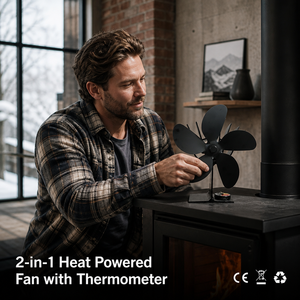 Ventilatore per Stufa <span class=keywords><strong>a</strong></span> <span class=keywords><strong>Legna</strong></span> <span class=keywords><strong>a</strong></span> Energia Termica, Senza Fumo, con 5 Pale, per <span class=keywords><strong>Stufe</strong></span> <span class=keywords><strong>a</strong></span> Biomassa - Product Image 5