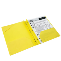 Carpeta Multicolor de PP A4 con Clips Tipo Tadpole, Estilo Americano, con Anillas en D, Ranuras para Tarjetas de Visita, Bolsa de Archivo de Doble Apertura