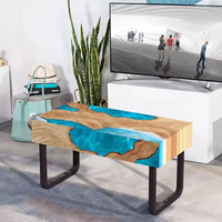 Moule en silicone grande taille pour table basse Early Riser, moule en silicone pour table rivière en résine époxy avec cadre en bois