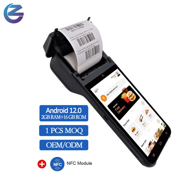 Портативный Android POS Z92 беспроводной 4g gprs умные портативные POS-устройства с большой батареей термопринтер POS