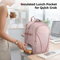 Sac à dos pour ordinateur portable pour hommes et femmes, compatible avec les ordinateurs de 17 pouces, avec porte-bouteille d'eau, compartiment pour ordinateur portable, idéal pour les enseignants, les infirmières, le bureau