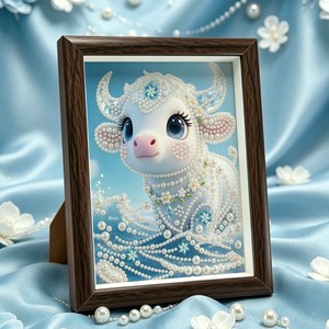 <span class=keywords><strong>Peinture</strong></span> Diamant Encadrée en Gros, 12 Signes du Zodiaque, Animaux Mignons, Art Diamant Spécial, Ornement de Bureau, Kit de Bricolage Fait Main - Product Image 2