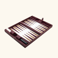 Ensembles d'échecs de tournoi pliants en bois de luxe Pièces d'échecs à deux terres Voyage en cuir pliable en bois pour les échecs