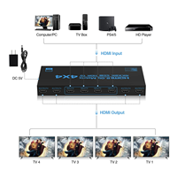 Conmutador de Matriz HDMI SYONG 4x4 4K, Divisor de Matriz HDMI 4 Entradas 4 Salidas con EDID y Control Remoto IR, Compatible con 4K HDR 3D