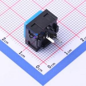 TP-66014 Tactile Switch Through hole Component (THT) Switch Single Pole Single Throw Rectangle Button 3N Through Hole - Product Image 2