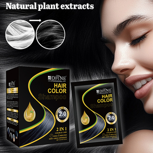 Shampoo 2IN1 all'ingrosso per la tintura naturale dei <span class=keywords><strong>capelli</strong></span> neri, crema colorante istantanea alle erbe <span class=keywords><strong>senza</strong></span> <span class=keywords><strong>ammoniaca</strong></span>, copre i <span class=keywords><strong>capelli</strong></span> grigi - Product Image 3