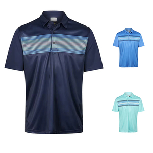 Chemise de golf pour homme, été, classique, Dry Fit, sport, imprimée, tricotée, confort, extensible dans les 4 sens, coupe ajustée, vert émeraude, bouton - Product Image 1