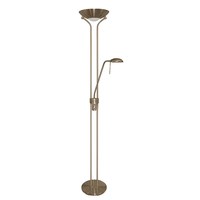Allemand Moderne Simple Or Brossé Double-Tête Mère Personnalisé Grand Lampadaire Abat-jour en Métal Salon Chambre Canapé Chambre Modèle