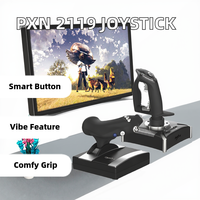 Ventouses pour joystick de simulateur de vol programmable PXN 2119 Pro avec vibrations, pour un PC, filaire, ergonomique