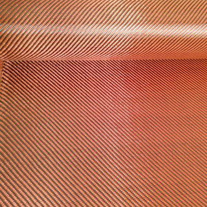 Tissu hybride en sergé 2x2 <span class=keywords><strong>Kevlar</strong></span> orange et <span class=keywords><strong>fibre</strong></span> de <span class=keywords><strong>carbone</strong></span> - Product Image 6