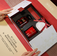 Ensemble cadeau diffuseur de parfum et bougie en verre rouge de luxe, artisanal et personnalisé, avec ornement en plâtre, parfum frais longue durée, pour mariage