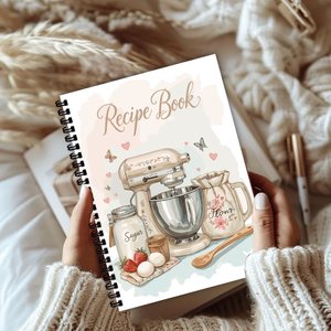 Carnets de recettes spirale personnalisables OEM au design ludique et dessin animé, avec conception à ouverture à plat, organisateur/agenda pour chefs débutants, cadeaux de <span class=keywords><strong>cuisine</strong></span> - Product Image 4